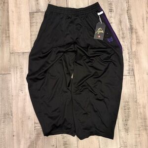 Needles Black Pants Black and Purple Butterfly Accent